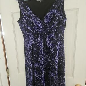 American Living Purple and Black Maxi Dress